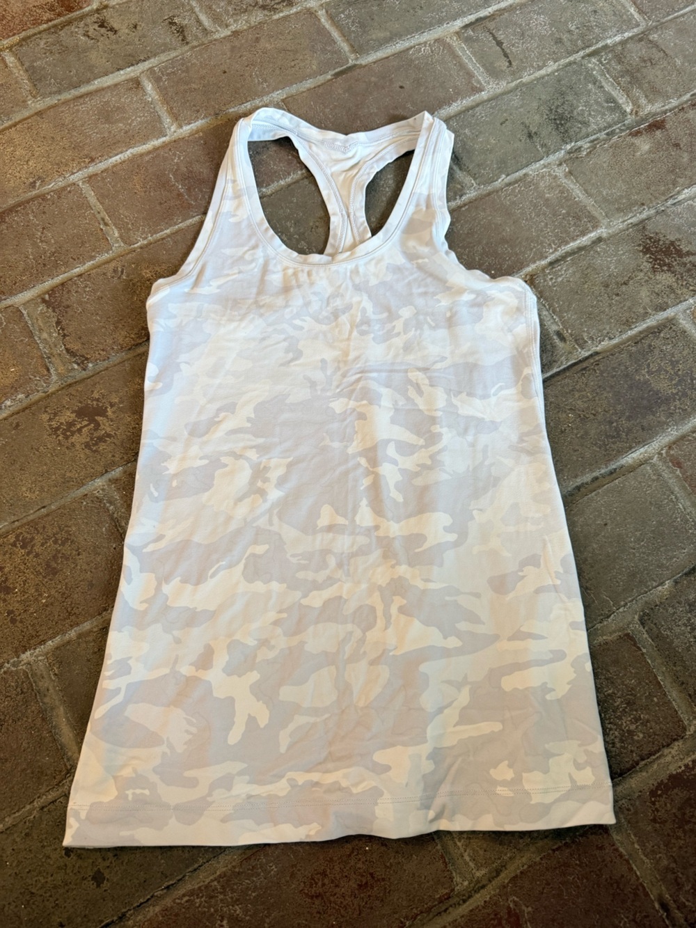 Lululemon White Camo Racerback Tank Top